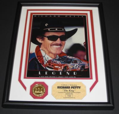 Richard Petty autographed 8x10 photo matted & framed (ltd. edit. 500)