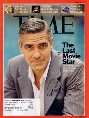 George Clooney autographed 2008 Time magazine