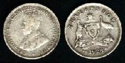 3 pence; Year: 1911-1936; (km 24)