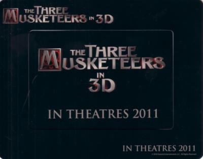Three Musketeers in 3D movie 2010 Comic-Con promo fridge magnets