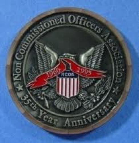 Coins;  NCOA 1960 1995 35th Anniversary USA USN USAF 