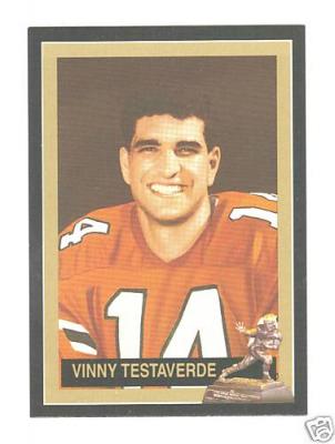 Vinny Testaverde Miami Heisman Trophy winner card