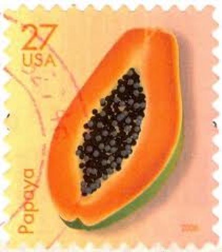 Stamps; 27 cents; Papaya; USA Stamps