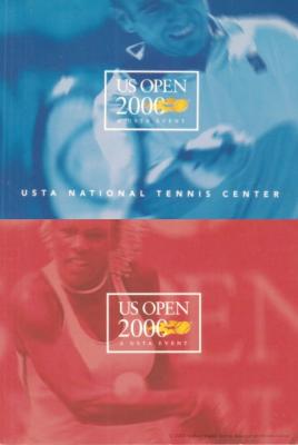 2000 U.S. Open tennis souvenir map (Andre Agassi & Serena Williams)