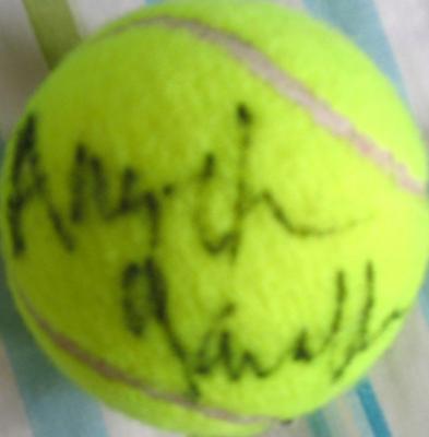 Angelica Gavaldon autographed tennis ball