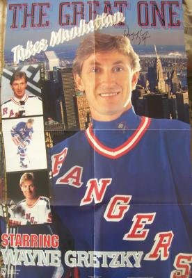 Wayne Gretzky autographed New York Rangers 22x34 poster