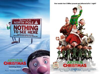 Arthur Christmas mini movie poster set (2)