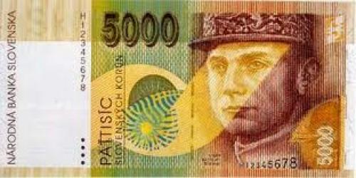 Banknotes; Slovak 5000 crowns banknote honours Milan Rastislav Štefánik.