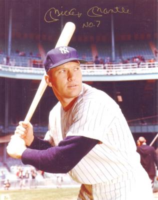 Mickey Mantle autographed New York Yankees 8x10 photo inscribed NO. 7