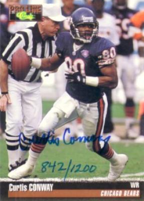 Curtis Conway Chicago Bears certified autograph 1995 Pro Line card