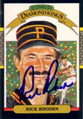 Rick Rhoden autographed Pittsburgh Pirates 1987 Donruss Diamond King card