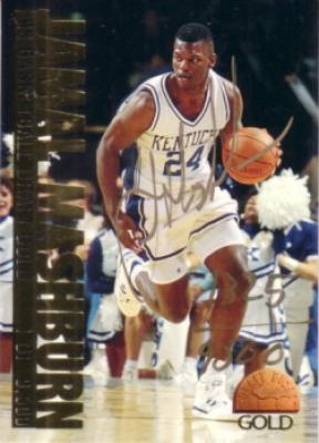 Jamal Mashburn certified autograph Kentucky 1993 Classic Gold card