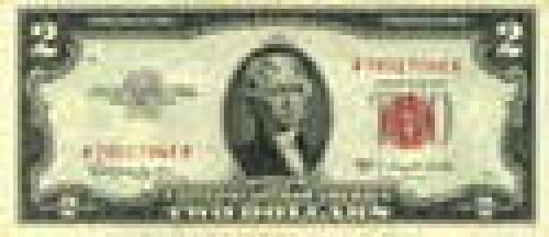 2 Dollars; Issue of 1953-63; (red seal)