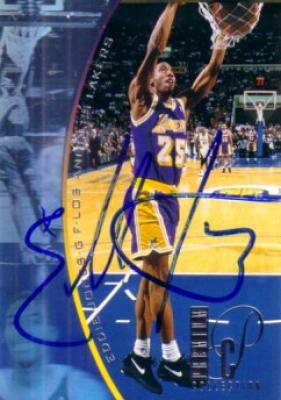 Eddie Jones autographed Los Angeles Lakers 1995-96 SP hologram card