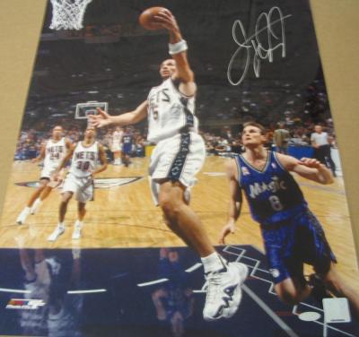 Jason Kidd autographed New Jersey Nets 16x20 poster size photo (Steiner)