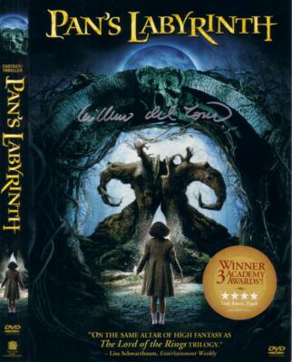 Guillermo del Toro autographed Pan's Labyrinth DVD sleeve