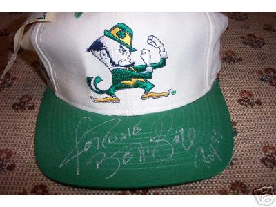 Jerome Bettis autographed Notre Dame cap