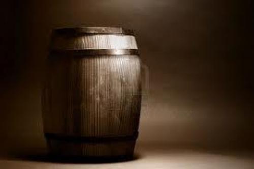 Old antique decorative wood barrel