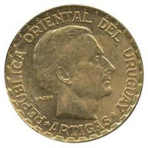 Coins; 1930 Uruguay 5 Peso Gold Coin