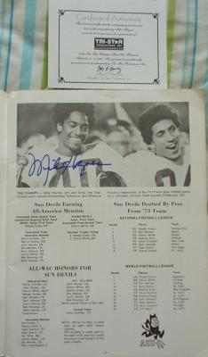 Mike Haynes autographed 1974 Arizona State football yearbook