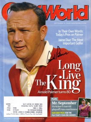 Arnold Palmer autographed 2009 Golf World magazine