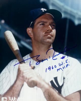 Bobby Richardson autographed 8x10 New York Yankees photo inscribed 1960 WS MVP