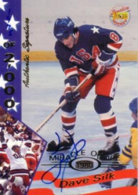 Dave Silk certified autograph 1980 Miracle on Ice Signature Rookies card