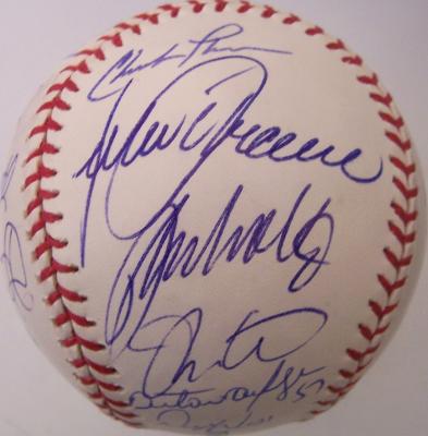 2004 Atlanta Braves team autographed baseball Bobby Cox Chipper Jones John Smoltz