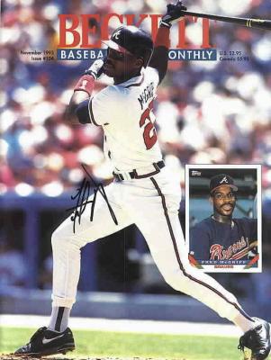 Fred McGriff autographed Atlanta Braves Beckett Baseball cover
