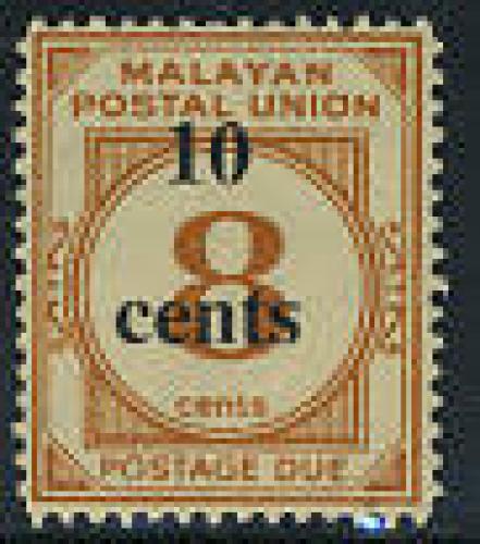 Postage due, overprint 1v; Year: 1965