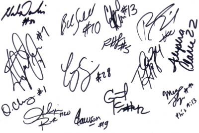 2010 WNBA San Antonio Silver Stars team autographed card