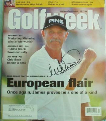 Mark James autographed 2004 Golfweek magazine