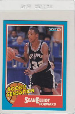 Sean Elliott Spurs 1992-93 Fleer Rookie Sensations insert card