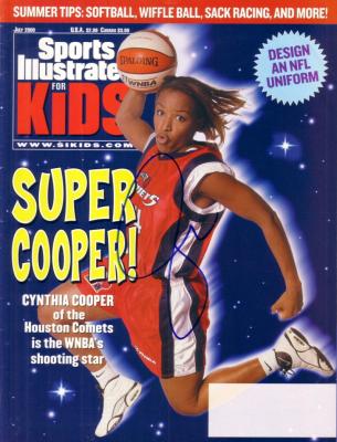 Cynthia Cooper autographed WNBA Houston Comets Sports Illustrated for Kids magazine