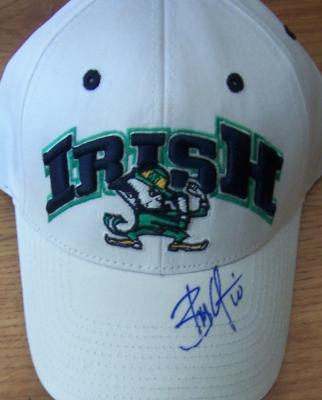 Brady Quinn autographed Notre Dame cap or hat