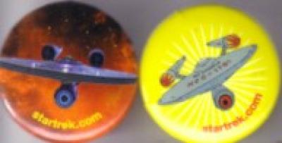 Star Trek Enterprise 2010 Comic-Con set of 2 buttons or pins