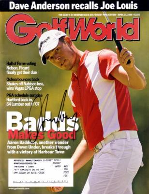 Aaron Baddeley autographed 2006 Golf World magazine