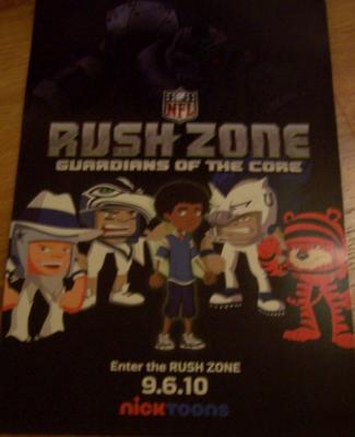NFL Rush Zone 2010 Comic-Con Nickelodeon promo poster