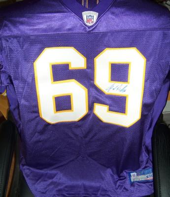 Jared Allen autographed Minnesota Vikings authentic throwback Reebok jersey