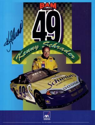 Kenny Schrader (NASCAR) autographed 8 1/2 by 11 promo photo
