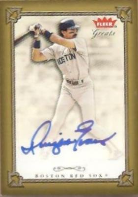 Dwight Evans certified autograph Boston Red Sox 2004 Fleer card