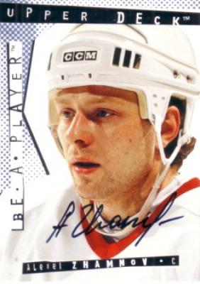 Alexei Zhamnov certified autograph 1995 Be A Player card