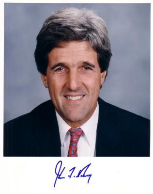John Kerry 8x10 photo with facsimile signature
