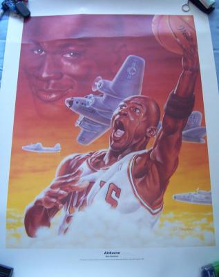 Michael Jordan 1992 Airborne 24x32 lithograph by Dan Gardiner