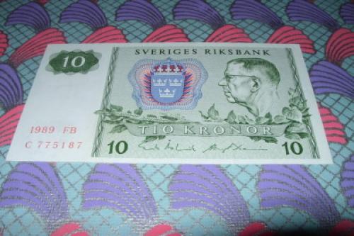Sweden 10 kronor 1989