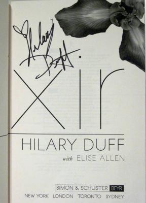 Hilary Duff autographed Elixir hardcover book