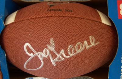 Joe Greene autographed Wilson NCAA replica football