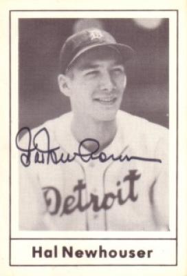 Hal Newhouser autographed Detroit Tigers 1978 Grand Slam card