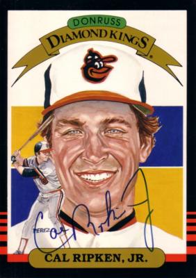 Cal Ripken autographed Baltimore Orioles 1985 Donruss Diamond King 5x7 jumbo card