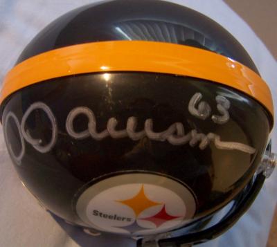 Dermontti Dawson autographed Pittsburgh Steelers mini helmet